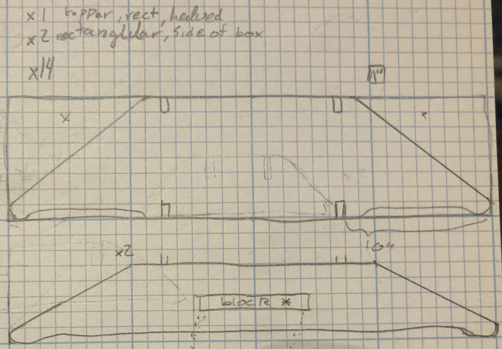 Sketch of dimensions