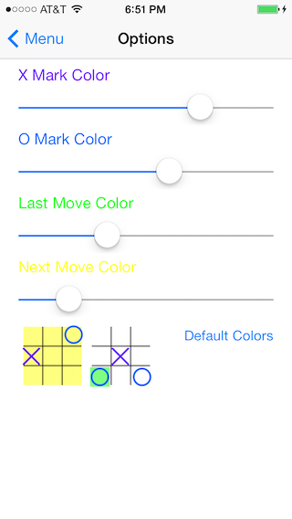 Settings Screen